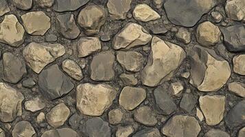 Cobblestone Pavement Texture Brown And Beige Stones photo