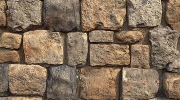 Rustic Brown Stone Wall Texture Background photo