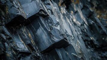 Dark Grey Rock Face Texture Abstract Background photo