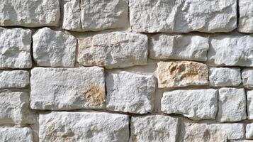White and Tan Stone Wall Block Texture photo