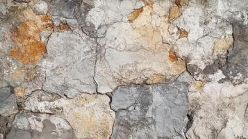 Cracked Weathered Wall Texture Showing Age and Decay photo