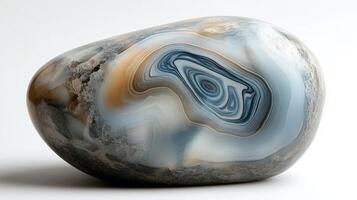 Polished Agate Stone Shows Intricate Internal Bands photo
