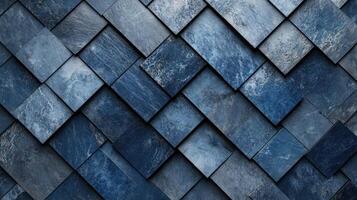 Abstract Blue Square Tile Pattern Background photo
