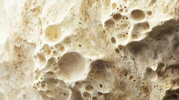 Closeup view of a porous rock surface texture photo