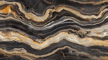 Black and Gold Marble Swirls Natural Stone Texture photo