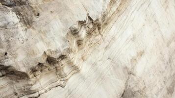 Detailed view of layered sedimentary rock formations photo