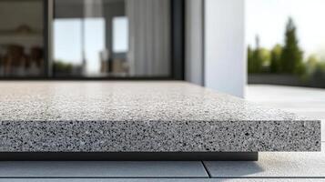Modern Terrazzo Slab Outside Modern Home photo