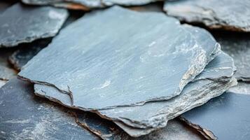 Stacked Slate Stone Showing Texture And Layers photo