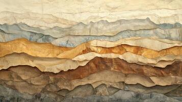 Layered Abstract Mountain Range Artwork photo