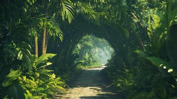 Lush Tropical Jungle Path Awaits Exploration photo