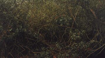 Dense Thicket Of Twigs Branches And Leaves photo