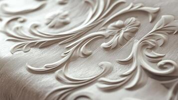 Elegant Embossed Floral Wallpaper Design photo