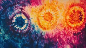 Vibrant Tie Dye Fabric Colorful Swirls Design photo
