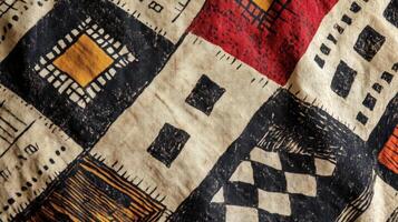 Abstract Geometric Textile Pattern Design photo