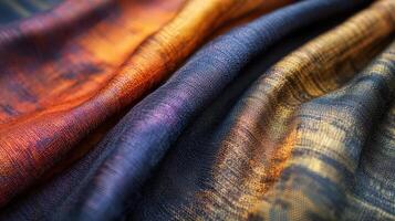 Luxurious Fabric Draped in Rich Autumn Hues photo