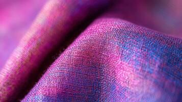 Closeup view of a purple and blue textured fabric photo