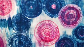 Abstract Tie Dye Fabric Circular Patterns Design photo