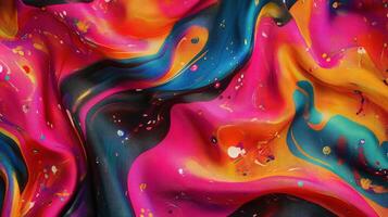 Abstract Colorful Fabric Swirls and Dyes photo