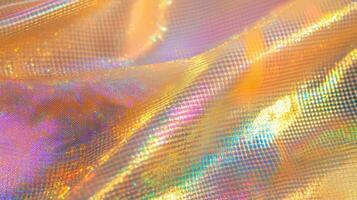 Golden Iridescent Fabric Shimmers Beautifully photo