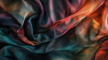 Abstract Draped Fabric Showing Colorful Hues photo