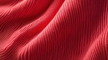 Red Knit Fabric Texture Soft Draped Material photo