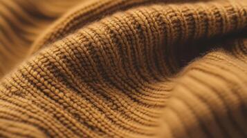 Brown Knitted Fabric Texture Close Up Detail photo