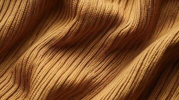 Warm Brown Knitted Fabric Texture Detail photo