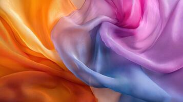 Swirling Pastel Fabric Draped in Soft Hues photo