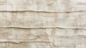 Textured Beige Fabric Background Showing Wrinkles photo