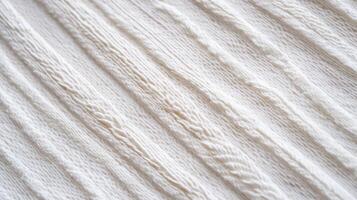 Close Up Of Textured Off White Fabric photo