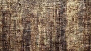 Brown Textured Burlap Fabric Background photo