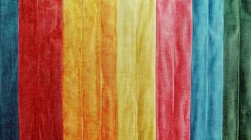 Vertical Stripes Of Colorful Textured Fabric photo