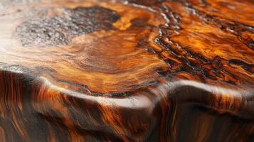 Polished Dark Wood Grain Texture Detail photo