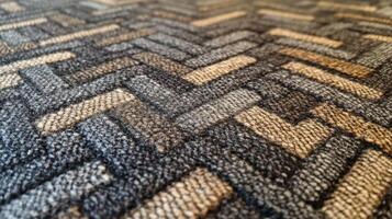 Textured Fabric Shows Geometric Pattern In Neutral Tones photo