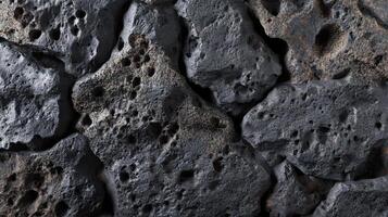 Dark Volcanic Rock Texture Background Image photo
