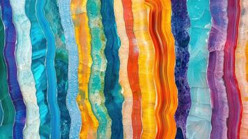 Vibrant Colorful Agate Stone Layers Abstract Art photo