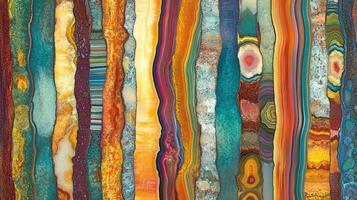 Abstract Agate Stone Texture Colorful Stripes photo
