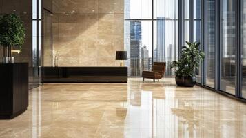 Modern Office Lobby Reception Area Design photo