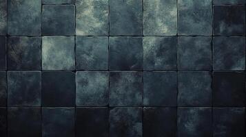 Dark Textured Square Tiles Wall Background photo