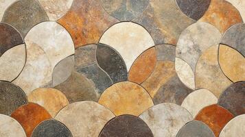 Abstract Stone Tile Wall Pattern Design photo