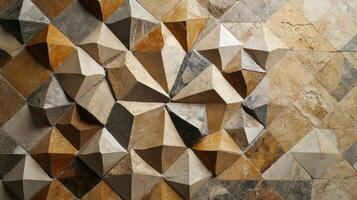 Abstract Stone Wall Geometric Pattern Design photo