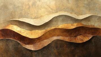 Abstract Textured Earth Tones Wave Design photo