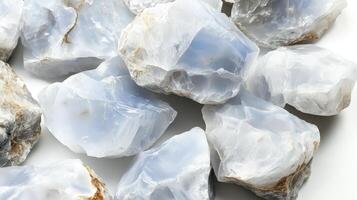Blue Chalcedony Raw Rough Stones Collection photo