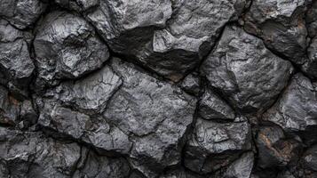 Dark Grey Volcanic Rock Surface Texture photo