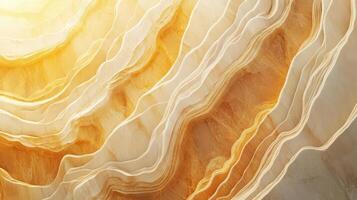 Abstract Wave Pattern In Warm Hues Of Yellow And Beige photo