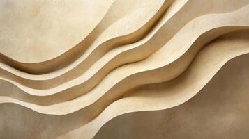 Abstract Beige Wavy Textured Wall Design photo
