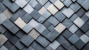 Abstract Grey And Beige Stone Tile Pattern photo