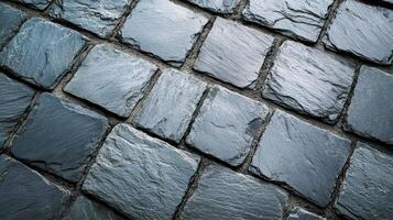 Grey Slate Stone Pavement Texture Background photo