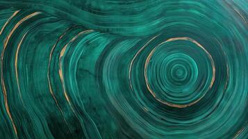 Abstract Emerald Green And Gold Swirling Pattern photo