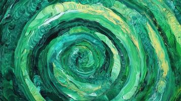 Abstract Green Swirling Acrylic Painting Artwork photo